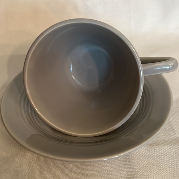 Vintage Homer Laughlin, Harlequin Gray Cup and Saucer Set - Picture 3 of 8